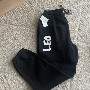Good American “Leo” Astrology Black Joggers